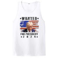 Wanted Donald Trump For President 2024 Trump Mug Shot Flag PosiCharge Competitor Tank