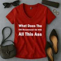 What Does The CDC Recommend I Do With All This Ass Women's V-Neck T-Shirt