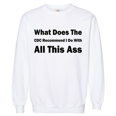 What Does The CDC Recommend I Do With All This Ass Garment-Dyed Sweatshirt