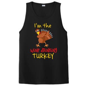 Wine Drinking Turkey Matching Family Thanksgiving Party PosiCharge Competitor Tank