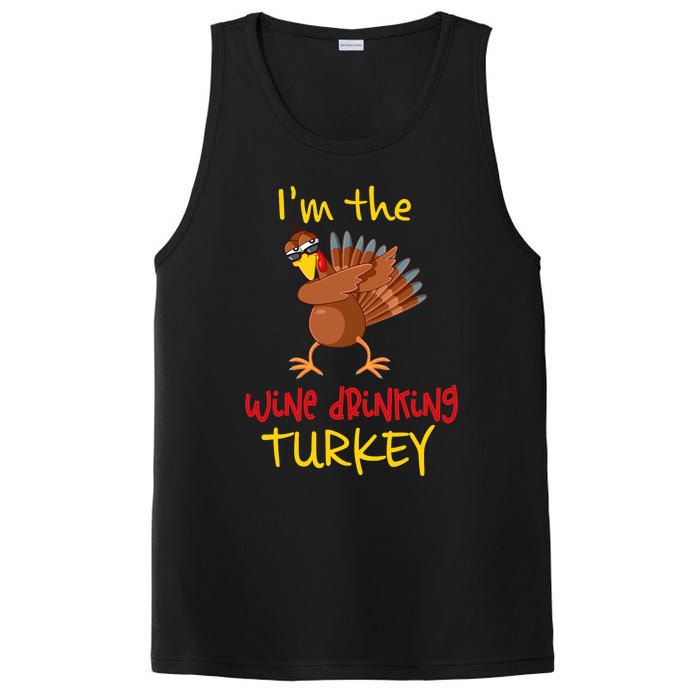 Wine Drinking Turkey Matching Family Thanksgiving Party PosiCharge Competitor Tank