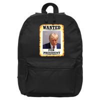 Wanted Donald Trump For President 2024 16 in Basic Backpack