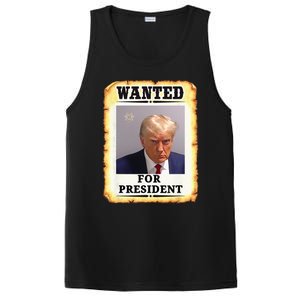 Wanted Donald Trump For President 2024 PosiCharge Competitor Tank