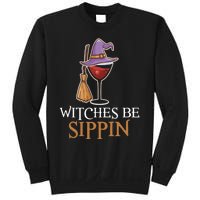 Wine Drinking Team Wo Halloween Witches Be Sippin Sweatshirt