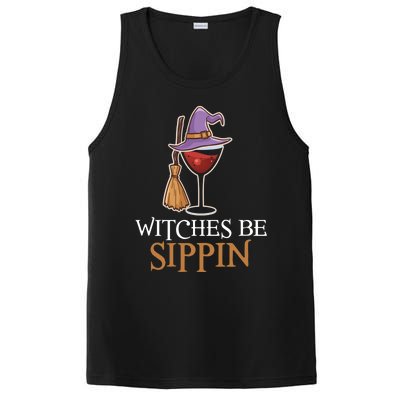 Wine Drinking Team Wo Halloween Witches Be Sippin PosiCharge Competitor Tank