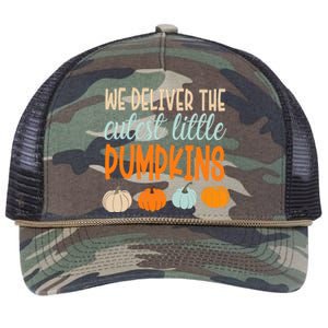 We Deliver The Cutest Little Pumpkins Labor And Delivery Retro Rope Trucker Hat Cap