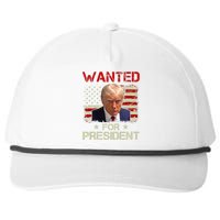 Wanted Donald Trump For President 2024 USA Flag Vintage Snapback Five-Panel Rope Hat