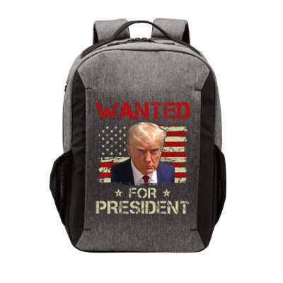 Wanted Donald Trump For President 2024 USA Flag Vintage Vector Backpack