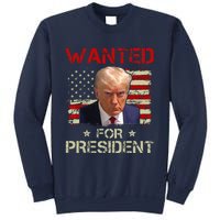 Wanted Donald Trump For President 2024 USA Flag Vintage Sweatshirt