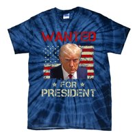 Wanted Donald Trump For President 2024 USA Flag Vintage Tie-Dye T-Shirt