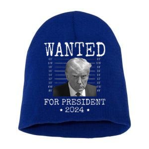 Wanted Donald Trump 2024 For President Never Surrender Short Acrylic Beanie