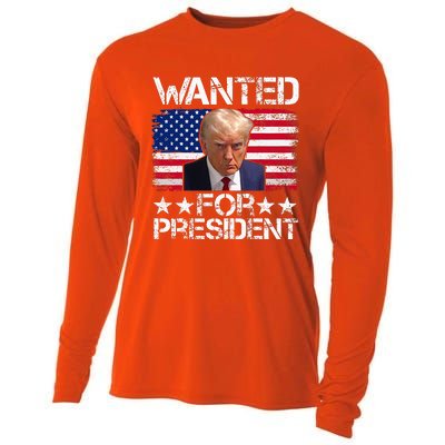 Wanted Donald Trump For President 2024 Cooling Performance Long Sleeve Crew