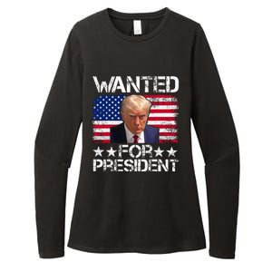 Wanted Donald Trump For President 2024 Womens CVC Long Sleeve Shirt