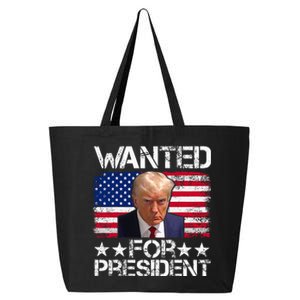 Wanted Donald Trump For President 2024 25L Jumbo Tote