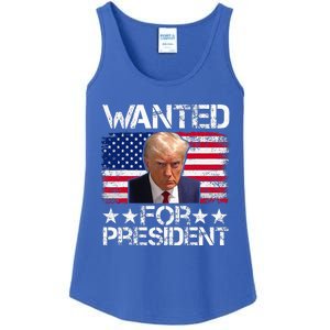 Wanted Donald Trump For President 2024 Ladies Essential Tank