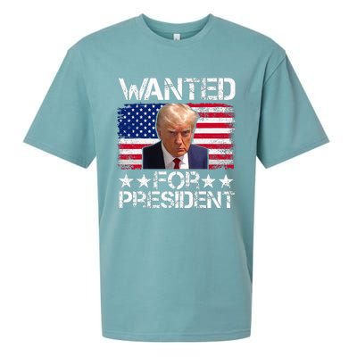 Wanted Donald Trump For President 2024 Sueded Cloud Jersey T-Shirt