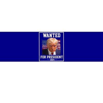 Wanted Donald Trump For President 2024 USA Flag Vintage Bumper Sticker