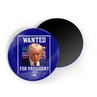 Wanted Donald Trump For President 2024 USA Flag Vintage Magnet