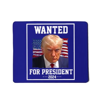 Wanted Donald Trump For President 2024 USA Flag Vintage Mousepad