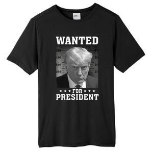 Wanted Donald Trump For President 2024 USA Flag Tall Fusion ChromaSoft Performance T-Shirt