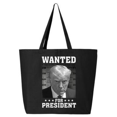 Wanted Donald Trump For President 2024 USA Flag 25L Jumbo Tote