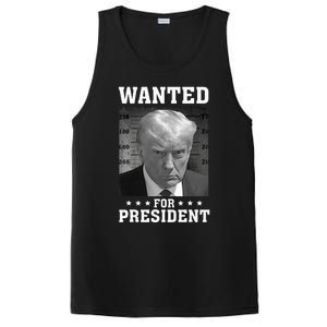 Wanted Donald Trump For President 2024 USA Flag PosiCharge Competitor Tank