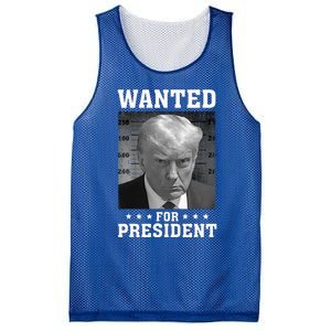 Wanted Donald Trump For President 2024 USA Flag Mesh Reversible Basketball Jersey Tank