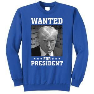 Wanted Donald Trump For President 2024 USA Flag Tall Sweatshirt