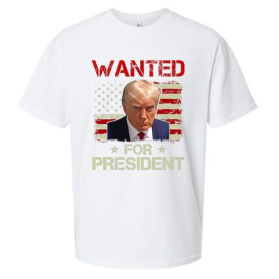 Wanted Donald Trump For President 2024 USA Flag Vintage Sueded Cloud Jersey T-Shirt