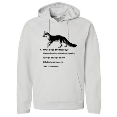 What Does The Fox Say Performance Fleece Hoodie