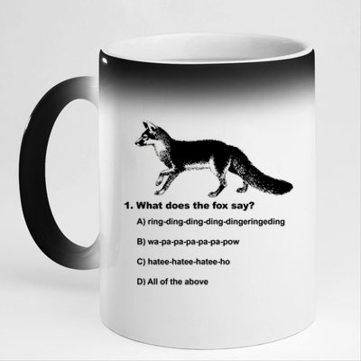 What Does The Fox Say 11oz Black Color Changing Mug