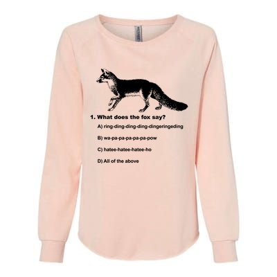 What Does The Fox Say Womens California Wash Sweatshirt