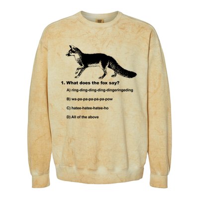 What Does The Fox Say Colorblast Crewneck Sweatshirt