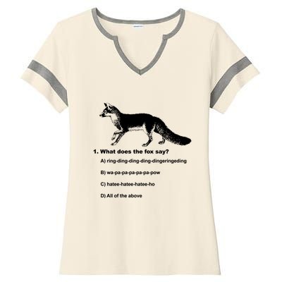 What Does The Fox Say Ladies Halftime Notch Neck Tee