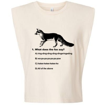 What Does The Fox Say Garment-Dyed Women's Muscle Tee