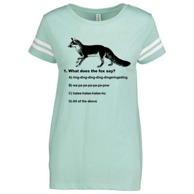 What Does The Fox Say Enza Ladies Jersey Football T-Shirt