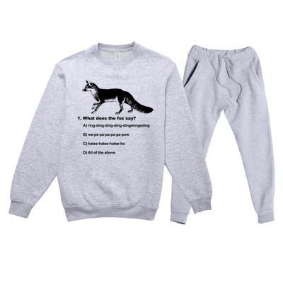 What Does The Fox Say Premium Crewneck Sweatsuit Set