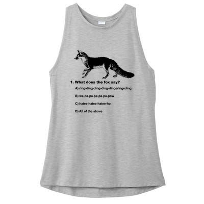 What Does The Fox Say Ladies PosiCharge Tri-Blend Wicking Tank