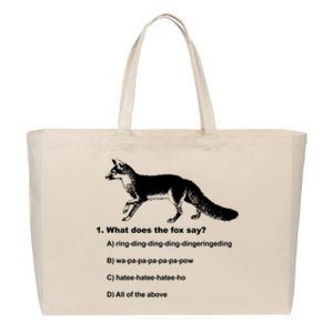 What Does The Fox Say Cotton Canvas Jumbo Tote