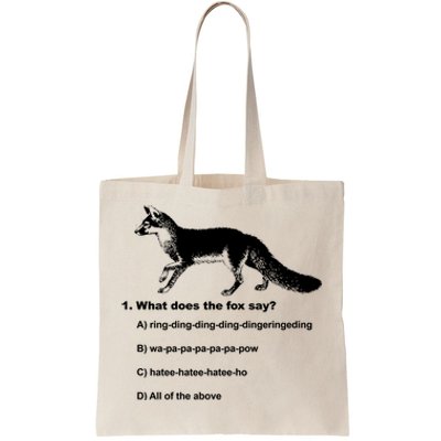 What Does The Fox Say Tote Bag