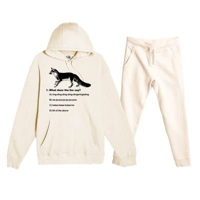 What Does The Fox Say Premium Hooded Sweatsuit Set