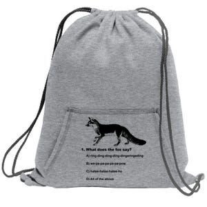 What Does The Fox Say Sweatshirt Cinch Pack Bag