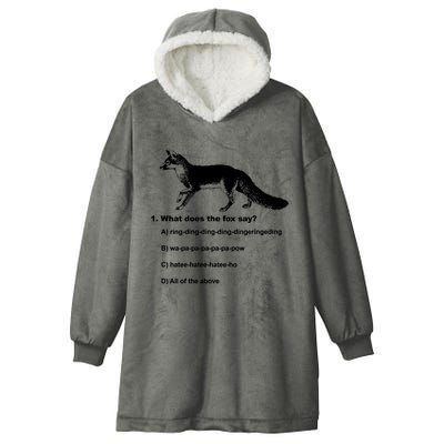 What Does The Fox Say Hooded Wearable Blanket