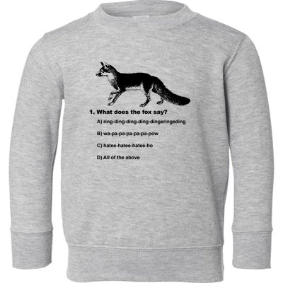 What Does The Fox Say Toddler Sweatshirt