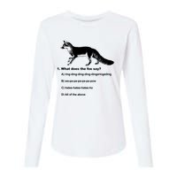 What Does The Fox Say Womens Cotton Relaxed Long Sleeve T-Shirt