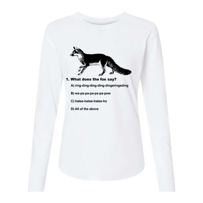 What Does The Fox Say Womens Cotton Relaxed Long Sleeve T-Shirt