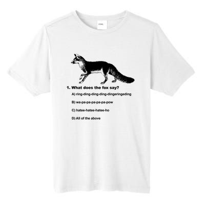 What Does The Fox Say Tall Fusion ChromaSoft Performance T-Shirt