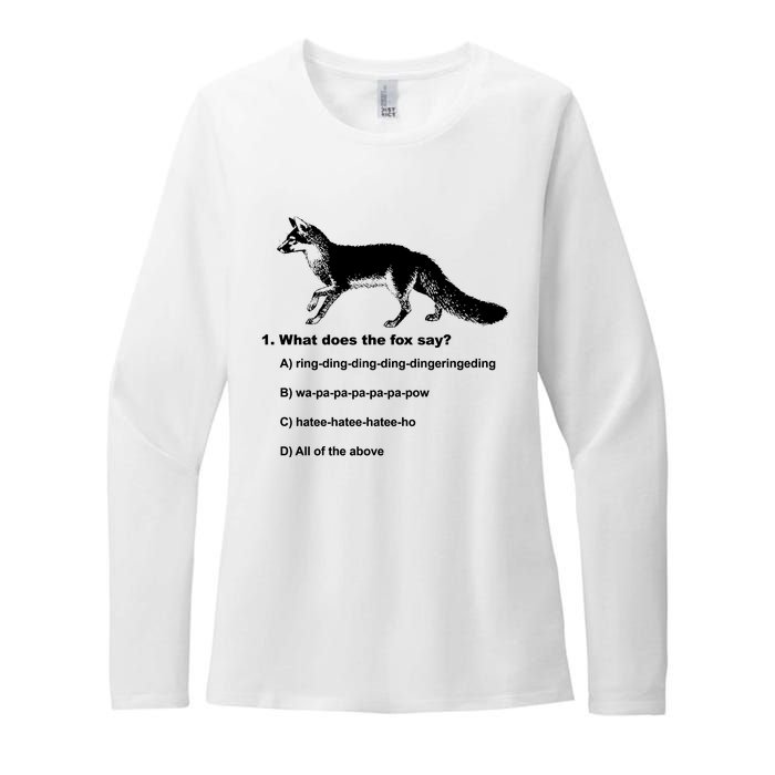 What Does The Fox Say Womens CVC Long Sleeve Shirt