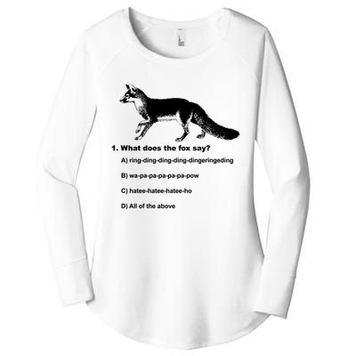 What Does The Fox Say Women's Perfect Tri Tunic Long Sleeve Shirt