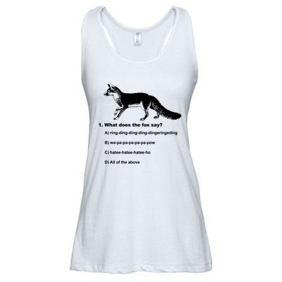 What Does The Fox Say Ladies Essential Flowy Tank